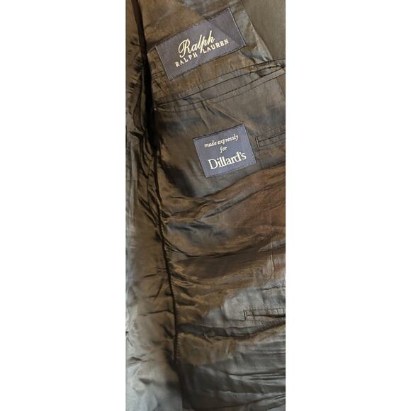 RRL Ralph Lauren 100% Wool Black Blazer Sport Coat 2 Button 44 Short - Picture 6 of 9